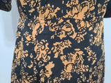 1930s Silk Print Dress <br> (B-43" W-35" H-44")