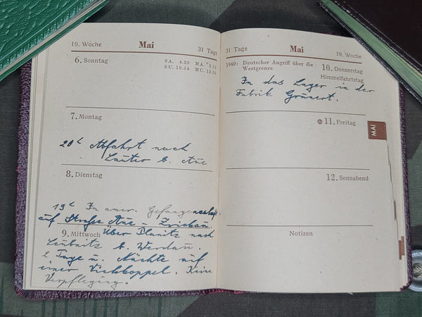 Lot of Pocket Calendar Books 1943-45 & Photo from Großdeutschland Soldier
