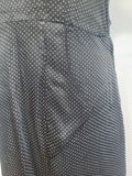 German Black Polka Dot Artificial Silk Dress <br> (B-41" W-32" H-41")