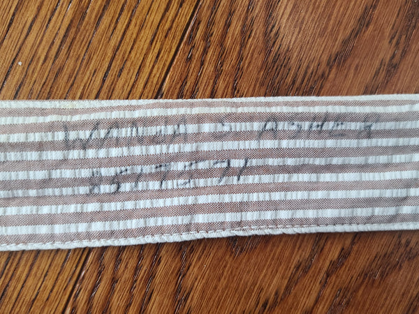 Army Nurse Seersucker Hospital Dress <br> (B-35" W-27" H-36")
