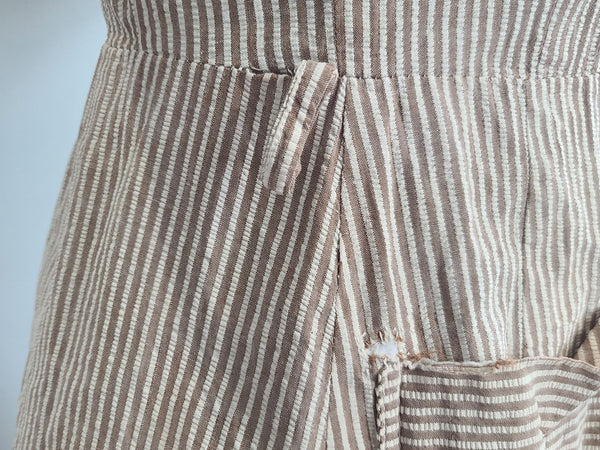 Army Nurse Seersucker Hospital Dress <br> (B-35" W-27" H-36")