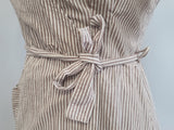 Army Nurse Seersucker Hospital Dress <br> (B-35" W-27" H-36")