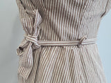 Army Nurse Seersucker Hospital Dress <br> (B-35" W-27" H-36")