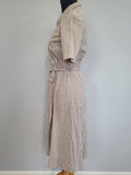 Army Nurse Seersucker Hospital Dress <br> (B-35" W-27" H-36")