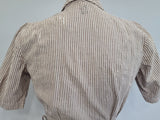 Army Nurse Seersucker Hospital Dress <br> (B-35" W-27" H-36")