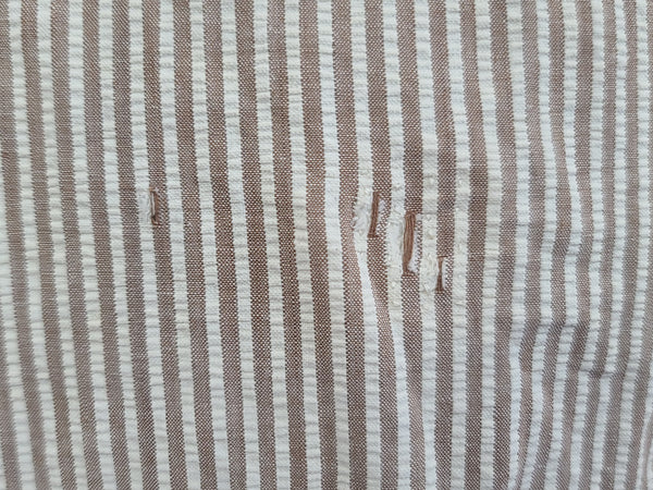 Army Nurse Seersucker Hospital Dress <br> (B-35" W-27" H-36")