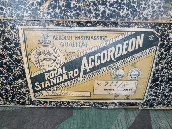 German Celluloid Accordion in Box WORKING