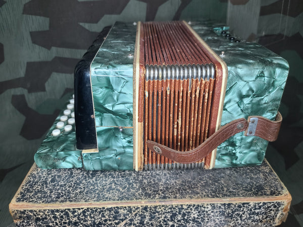 German Celluloid Accordion in Box WORKING