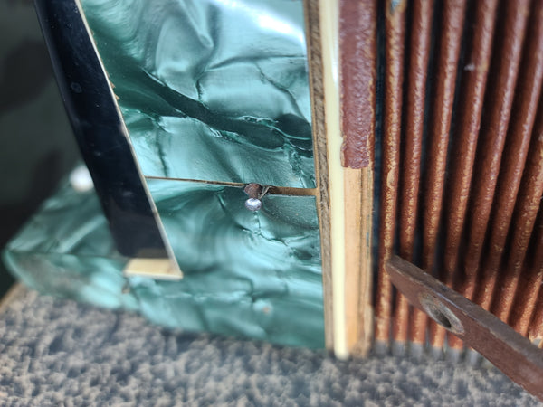 German Celluloid Accordion in Box WORKING