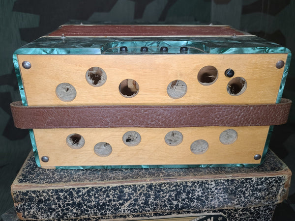 German Celluloid Accordion in Box WORKING