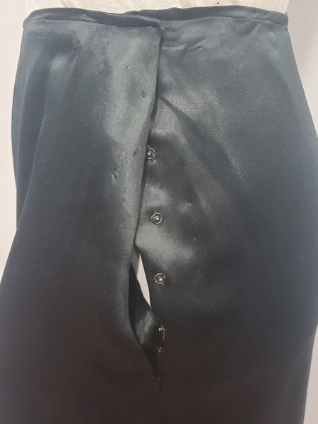 Satin Red and Black Jacket and Pants Loungewear Set <br> (B-40" W-26" H-37")