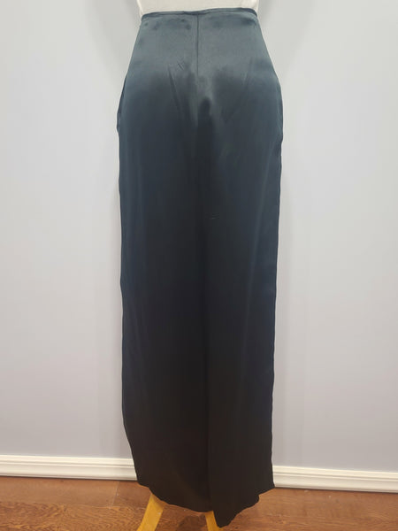 Satin Red and Black Jacket and Pants Loungewear Set <br> (B-40" W-26" H-37")