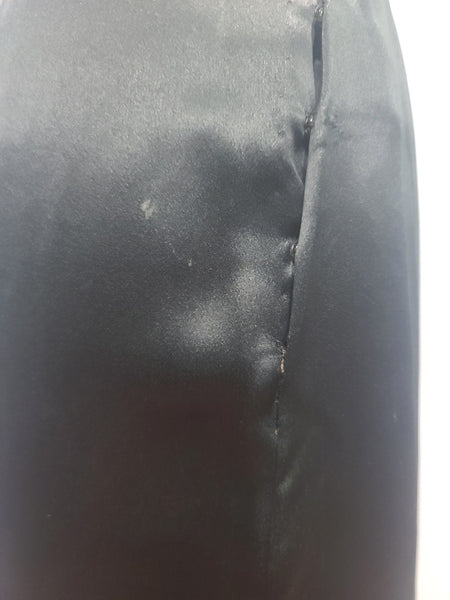 Satin Red and Black Jacket and Pants Loungewear Set <br> (B-40" W-26" H-37")