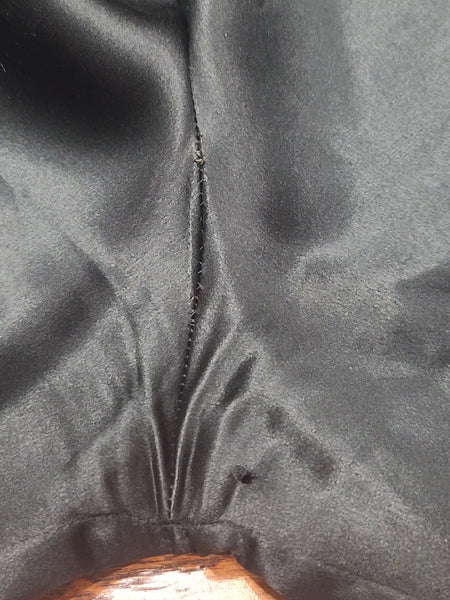 Satin Red and Black Jacket and Pants Loungewear Set <br> (B-40" W-26" H-37")