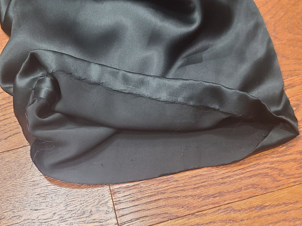 Satin Red and Black Jacket and Pants Loungewear Set <br> (B-40" W-26" H-37")