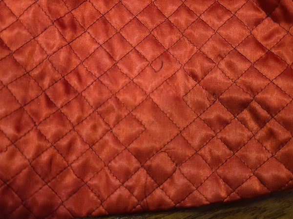 Satin Red and Black Jacket and Pants Loungewear Set <br> (B-40" W-26" H-37")