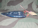 Wooden Painted Heart with Lazarett Tag