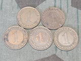 Lot of 9 Weimar Reichspfennig Coins