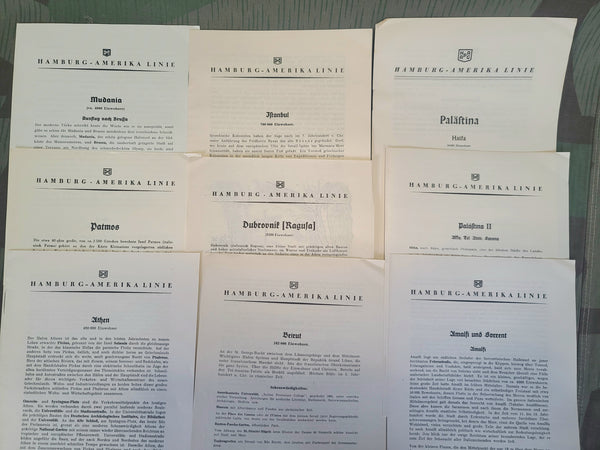 Hamburg-Amerika Line Ports & Trips 1938/1939