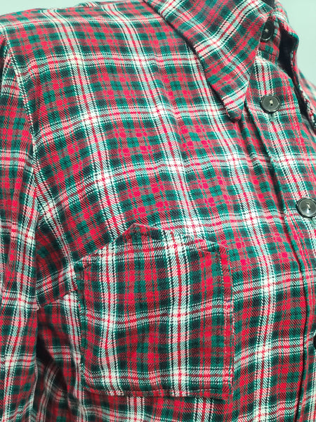 German Plaid Handmade Blouse <br> (39" Bust)