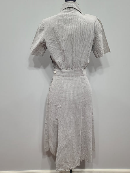 WAVES Seersucker Working Uniform Dress (as-is) <br> (B-36" W-24" H-33")