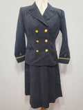 NNC Navy Nurse Uniform Jacket & Skirt Palm Beach Material <br> (B-39" W-28" H-39")