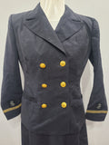 NNC Navy Nurse Uniform Jacket & Skirt Palm Beach Material <br> (B-39" W-28" H-39")