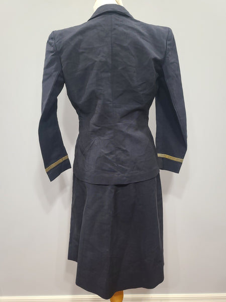 NNC Navy Nurse Uniform Jacket & Skirt Palm Beach Material <br> (B-39" W-28" H-39")