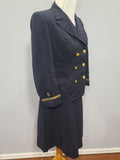 NNC Navy Nurse Uniform Jacket & Skirt Palm Beach Material <br> (B-39" W-28" H-39")