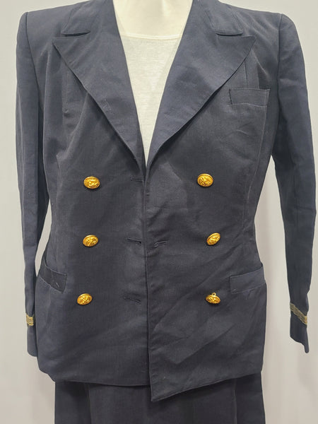 NNC Navy Nurse Uniform Jacket & Skirt Palm Beach Material <br> (B-39" W-28" H-39")
