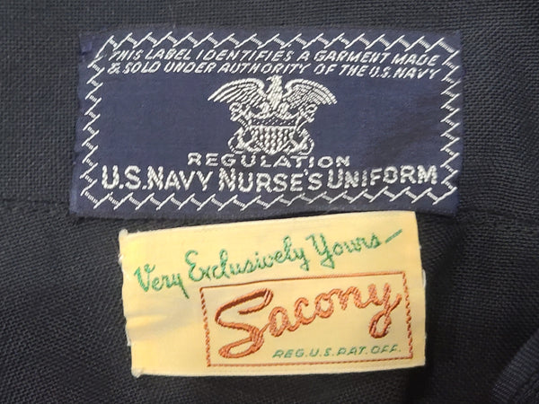 NNC Navy Nurse Uniform Jacket & Skirt Palm Beach Material <br> (B-39" W-28" H-39")