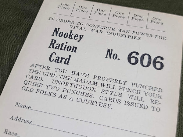 Original Nookey Ration Cards