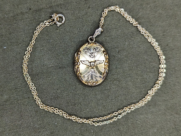 Army Air Corps Pilot Sweetheart Locket Necklace
