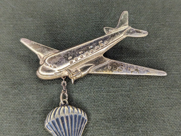 C-47 Plane and Paratrooper Sweetheart Pin