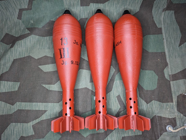 Set of 3 HE Wgr.34 8cm Mortar Rounds Painted - 3.0 - PLA/Resin - 0.2 - 10% Cubic