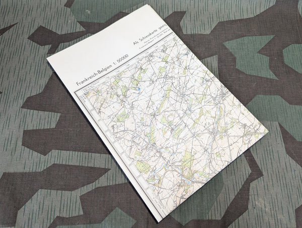 Original Deutsche Heereskarte France/Belgium Battle of the Bulge