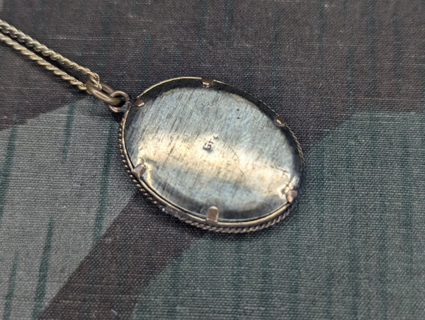 German Picture Pendant Necklace Political