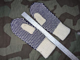 White and Blue Snowflake Mittens
