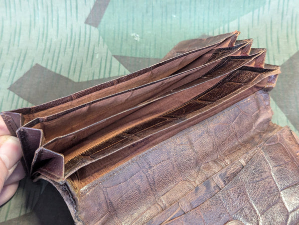 German Brown Leather Wallet with Dividers