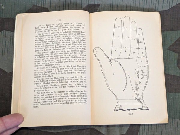 1938 German Palm Reading Book