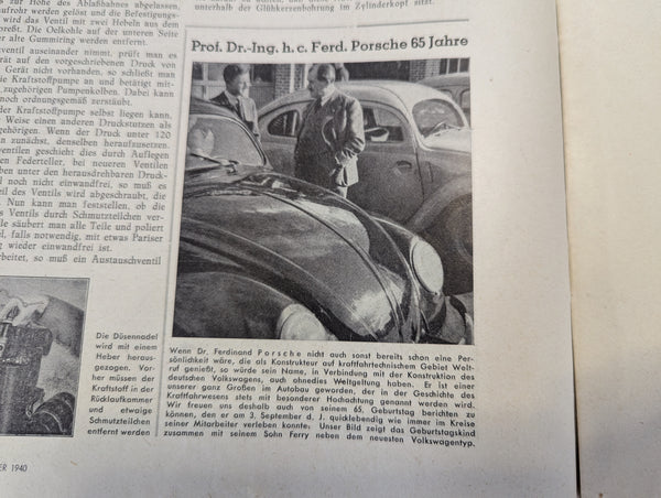 Kraftfahrzeug Handwerk Heft 36 - 7. September 1940 Krafthand