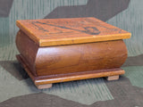Hand Painted Wood Pipe Tobacco Box C. Lorenz
