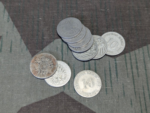 1800's 10 Deutsches Reich Pfennig (Lot of 10)