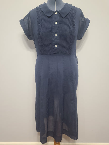Dark Blue Lightweight Dress <br> (B-42" W-34" H-45")