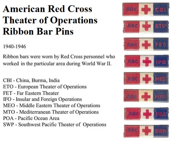 ARC IFO Ribbon Pin American Red Cross Insular and Foreign Operations