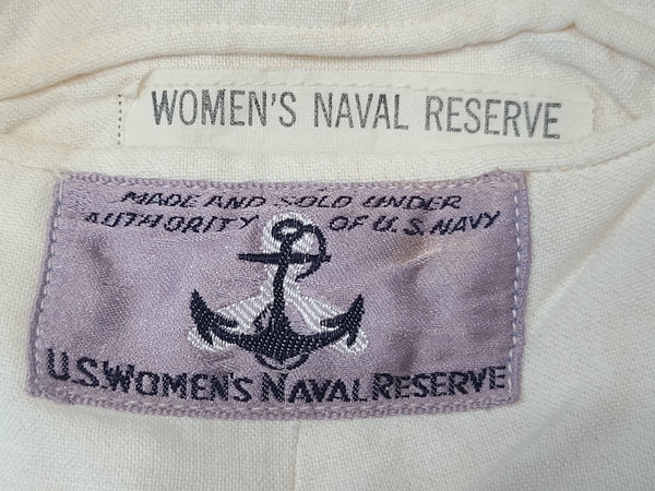 Navy WAVES White Officer Uniform Jacket & Skirt <br> (B-35" W-26" H-34")