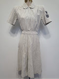US Navy WAVES Seersucker Work Uniform Dress <br> (B-36" W-24.5" H-34")