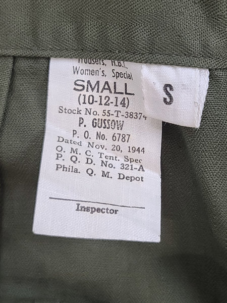 Women's HBT Trousers (Size S) <br> (22.5"- 26.5" Waist)