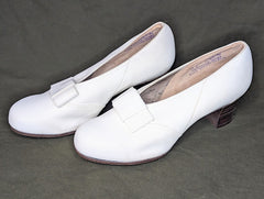 WWII Women's White US Marine Corps Bow Pump Uniform Shoes Size 10 D