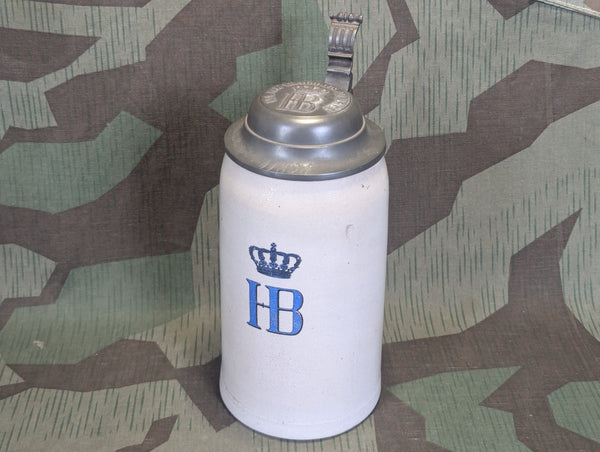 WWI Kgl. Hof-Bräuhaus München 1L Krug with Lid <br>(made between 1913-1918)